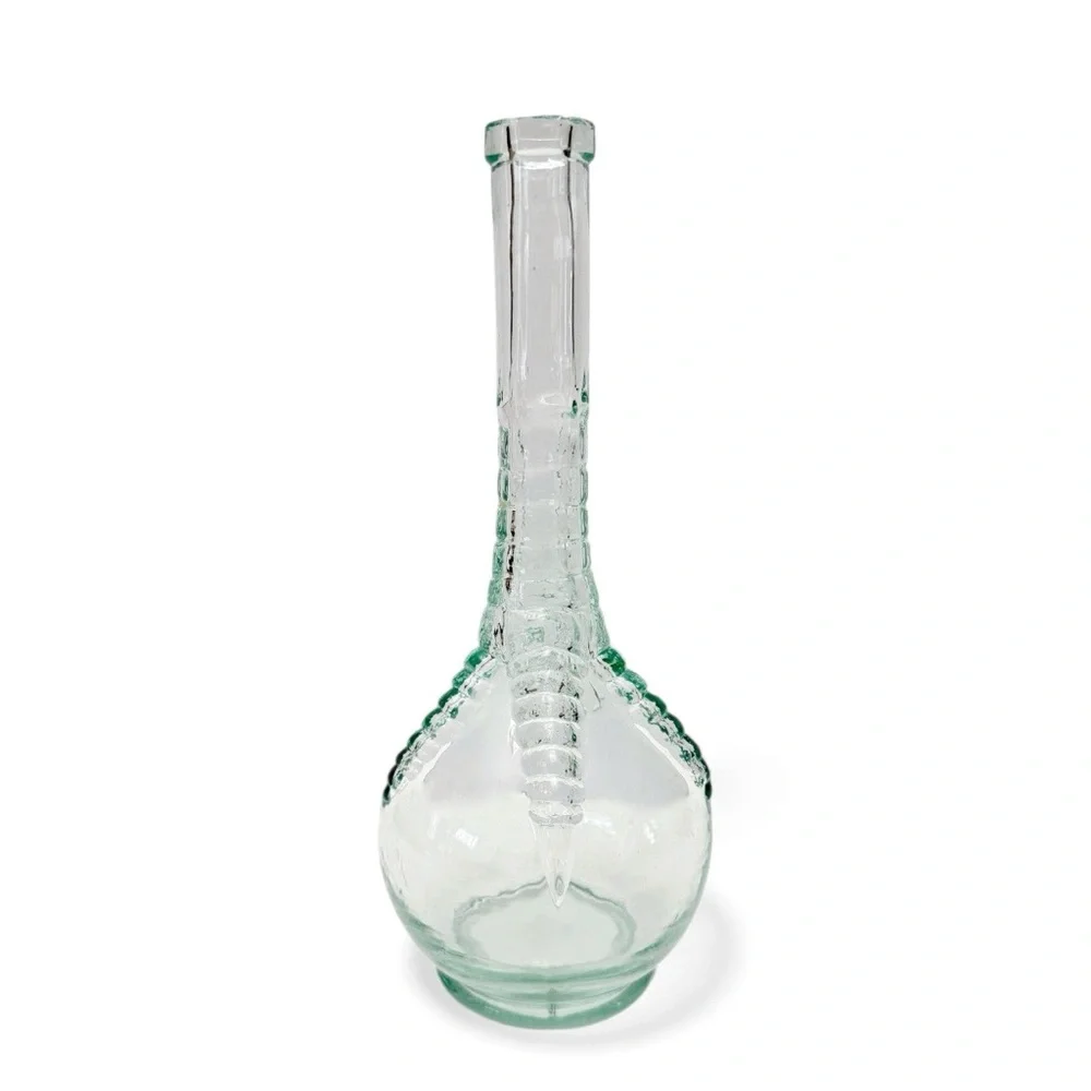 Vintage Glass Ball Claw Foot Chicken Foot Bottle Vase 11 1/4”